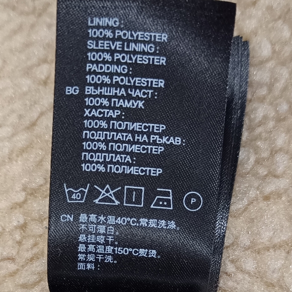 H&M Winter Jacket Boys Black Sherpa lined 3-4y - Picture 8 of 11